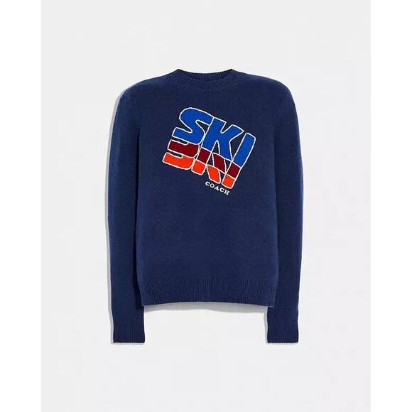 Coach Ski Intarsia Sweater In Recycled Wool And Recycled Cashmere Mens M - Picture 1 of 8